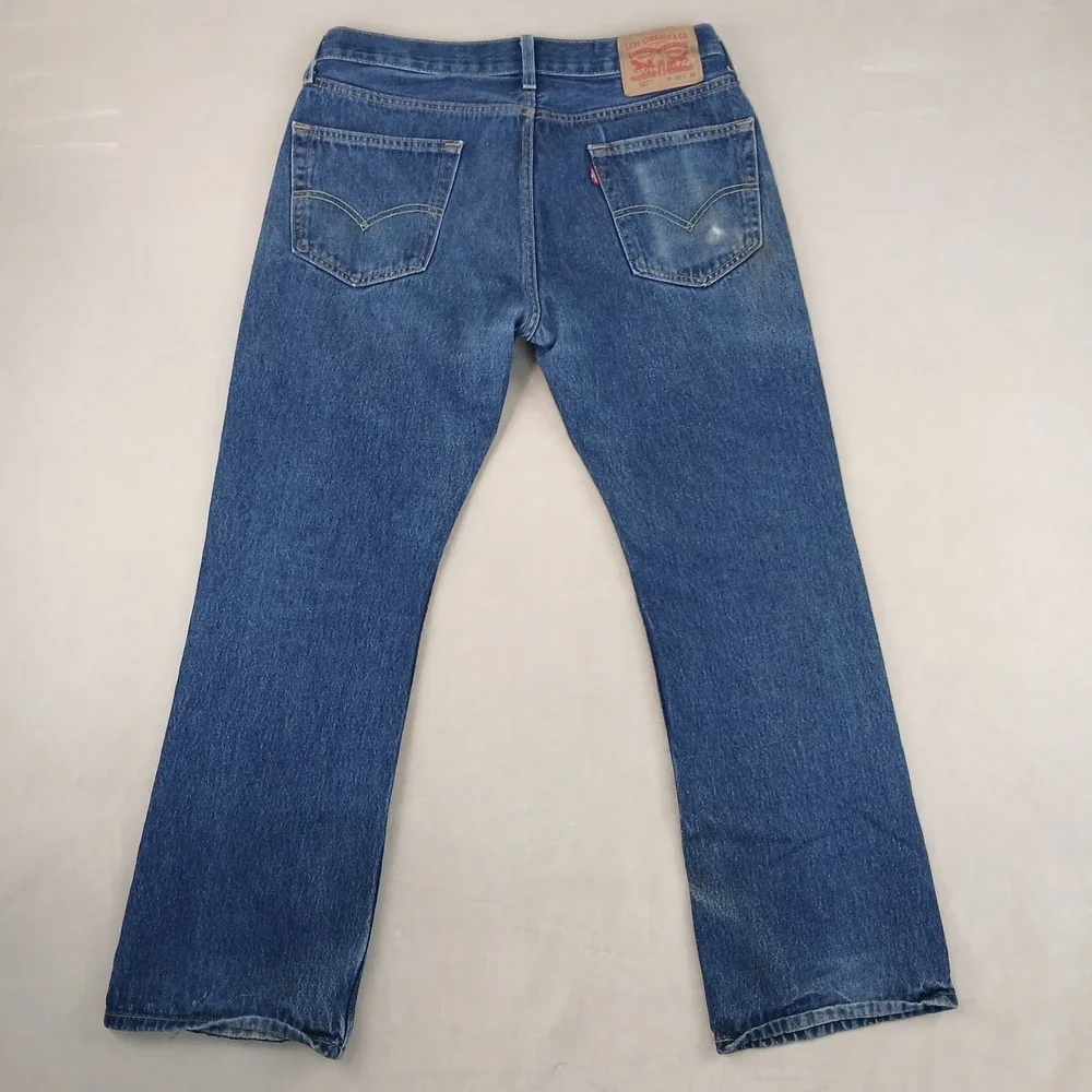 Levis 527 33x30 Mens Jeans Bootcut‎ Cowboy **Actual 32x28 ** Cool Fading FLAW